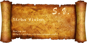Strba Vivien névjegykártya
